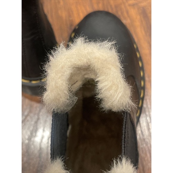 Dr. Martens LEONORE 2976 Women's Faux Fur Lined Black Chelsea Boots Size 8 - Picture 8 of 12